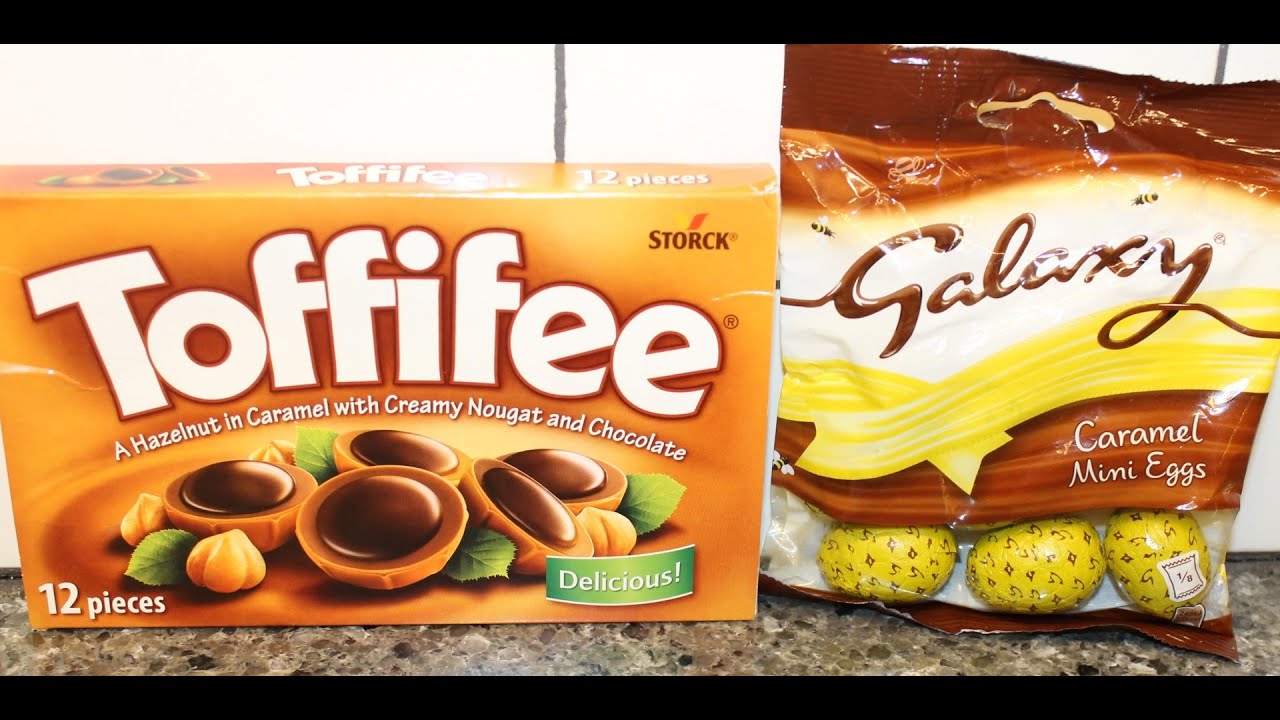 England Eatables 2 Toffifee & Galaxy Caramel Mini Eggs Review YouTube