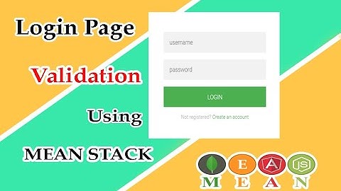 Login Page Validation | Using MEAN Stack | Studio 3T |Full Tutorial