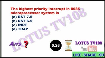 MICROPROCESSOR MCQ QUIZ , ESE / ISRO / BEL / ECIL / BARC / PSU
