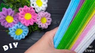 How to make Easy Flowers from Chenille Stems Pipe Cleaner Flowers