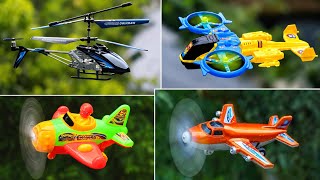 4 Amazing Flying Toys In The Sky!  How to transform toy helicopters, planes into flying toys