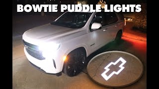 2021 Tahoe Bowtie Puddle Light Install DIY TUTORIAL