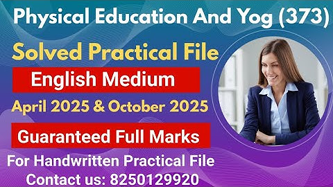 Nios Class 12 Physical Education & Yog 373 Solved Practical File 2025 |English Medium #niospractical