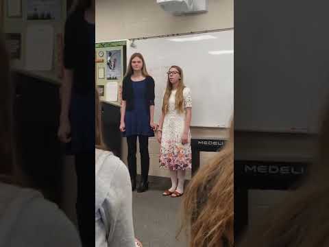 Kelly and Brianna singing at Valley Lutheran School 5-5-2022