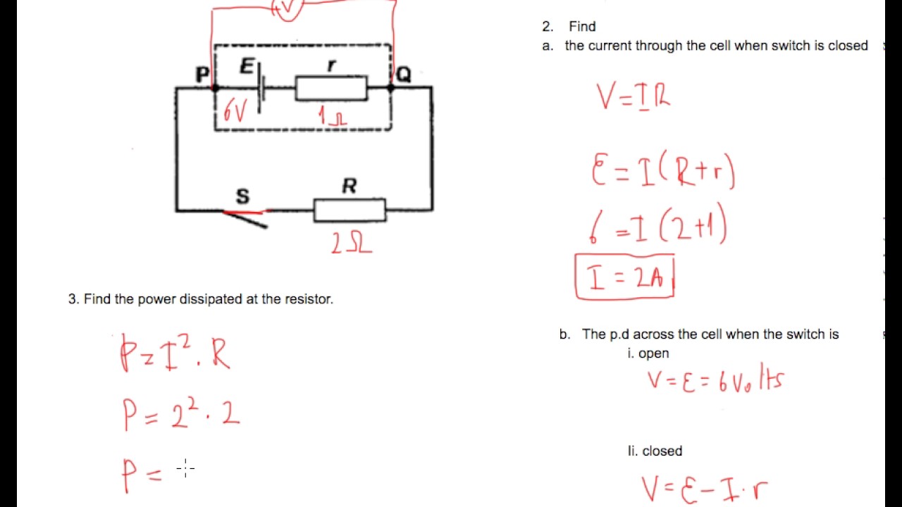 Energy dissipated by resistor formula