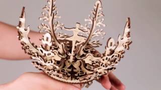 3D-пазл Ugears Шкатулка «Механический цветок»
