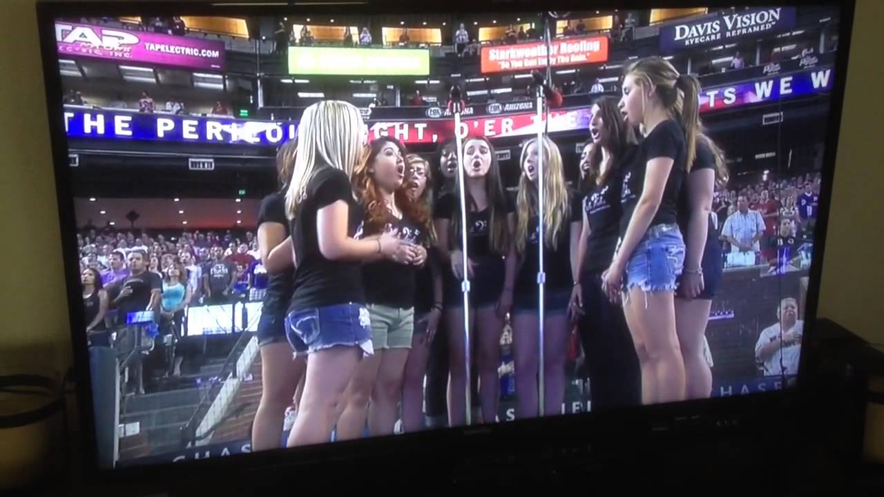 ASU Pitchforks perform National Anthem YouTube