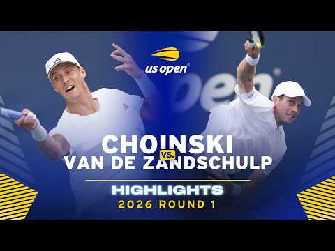 Jan Choinski vs. Botic van de Zandschulp Highlights | 2026 US Open Round 1