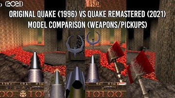 Original Quake (1996) VS. Quake Remastered (2021) Model Comparison (Weapons/Pickups)