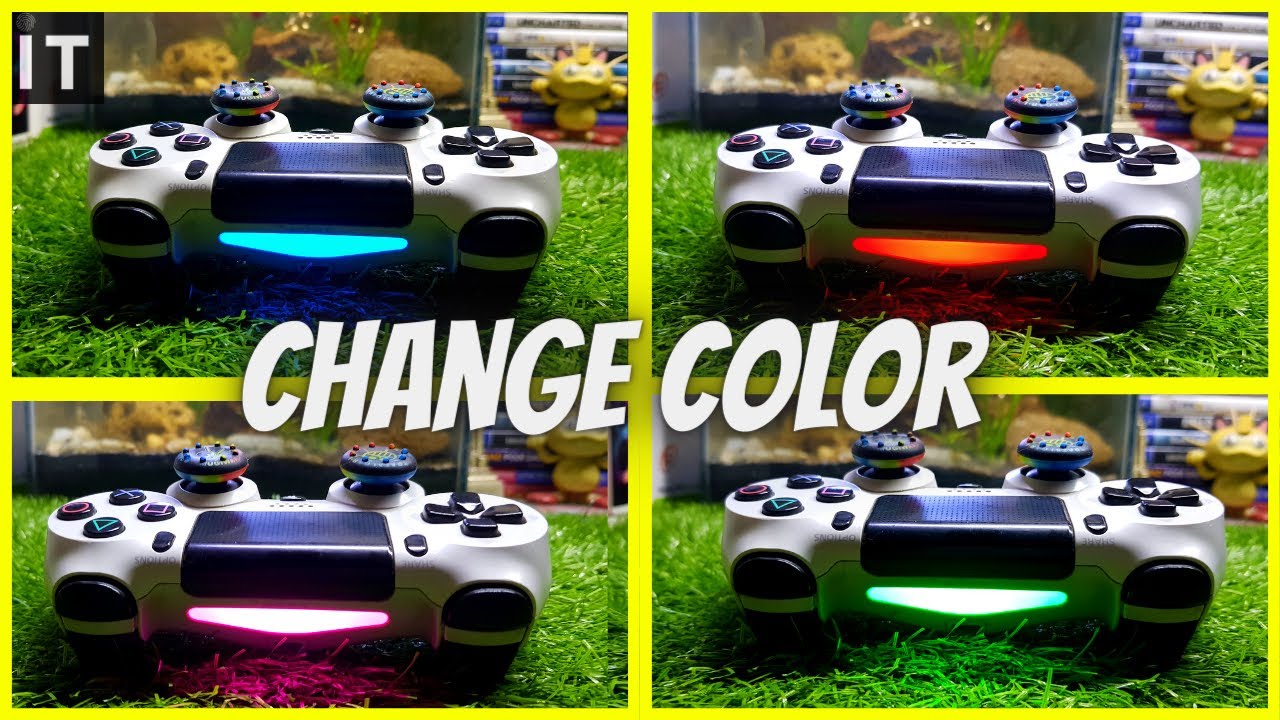 How To Change Light Bar Color PS4 Controller - YouTube