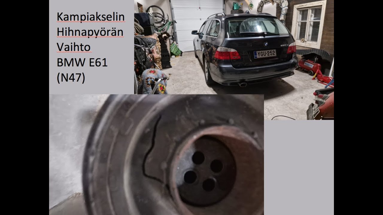 hihnapy-r-n-ja-apulaitehihnan-vaihto-bmw-e61-n47-youtube