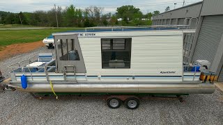 1990 Aqua Chalet 8 x 32 Pontoon Houseboat For Sale near Norris Lake TN - SOLD!