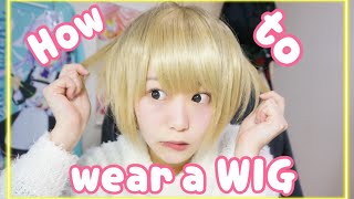 How to wear a wig / ウィッグの被り方 by 桃桃