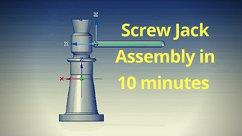 How to Assemble Screw Jack in 10 minutes using Solid Edge ST7 Software.