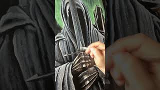 Acrylic painting the Nazgûl - layering for details and textures #acrylicpainting #painting #nazgul