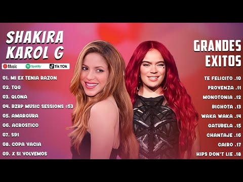 KAROL G Y SHAKIRA 2024 - MEJORES CANCIONES 2024 - MIX CANCIONES 2024 - MIX REGGAETON 2024