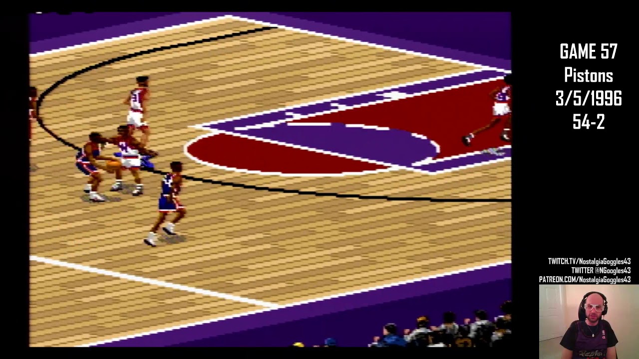 Let's Play NBA Live 96: Game 57 - Raptors vs Pistons - YouTube