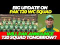 Big update on pakistan t20 world cup squad