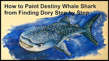 Paint Destiny Whale Shark from Finding Dory Step by Step
