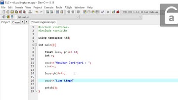 CONTOH PROGRAM C++ MENGHITUNG LUAS LINGKARAN & LUAS SEGITIGA