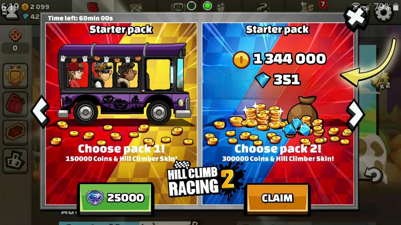 🤩 FREE COINS & GEMS + LEGENDARY HALLOWEN BUS PAINT IN PASS - Hill Climb Racing 2