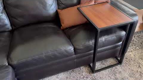 VASAGLE C-Shaped End Table, Small Side Table for Couch, Sofa Table with Metal Frame for Living Room