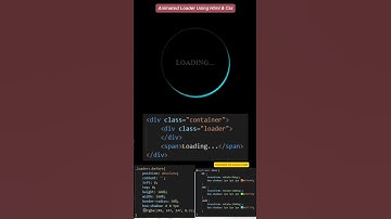 Animated Loader using html and css | #html #css #javascript #codevik #coding #programming