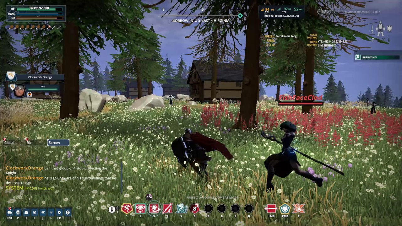 Crowfall Knight PVP Druid Party 1-15-17