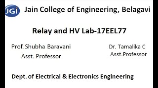 JCE EEE Relay and HV Lab-17EEL77