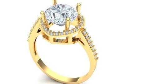 Heart stone ring on matrix