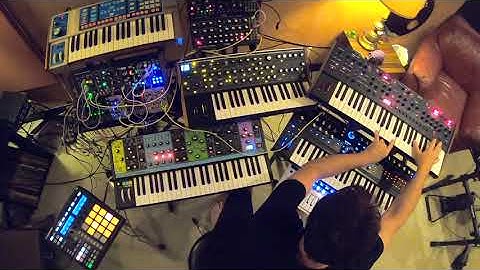 "Buttercup" synth jam w Hydrasynth, Matriarch, KeyStep Pro, OB6, Sub37,  Mother32, (see description)