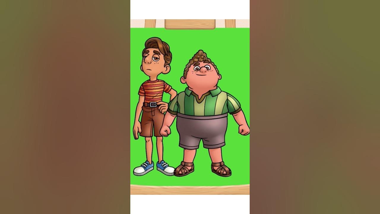 SHORT Coloring Ciccio And Guido From LUCA On Disney Coloring World App short-coloring-ciccio-and-guido-from-luca-on-disney-coloring-world-app