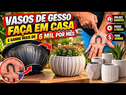 🔥 HOW TO MAKE PLASTER POTS TO SELL AND MAKE MONEY FROM HOME! 💰