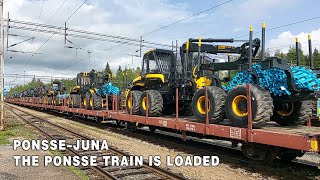 Ponsse-juna | The Ponsse Train is loaded and ready to go
