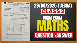 Class 2 Maths Onam Exam | Question Paper Analysis | Exam Winner