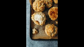 Vegan Cheddar & Herb Drop Biscuits
