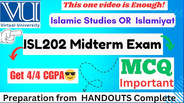 ISL202 Midterm Preparation✅  || ISL201 Midterm preparation || Most IMPORTANT MCQ from Handouts ✅