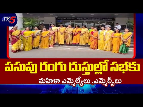 AP Women MLC's & MLA's Special Attraction In Assembly Ahead Of Devi Navaratri | TV5 News - TV5NEWS