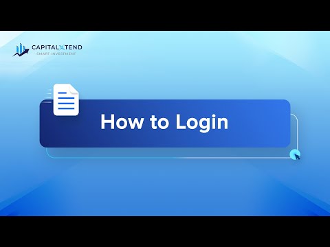 How to Login | CapitalXtend