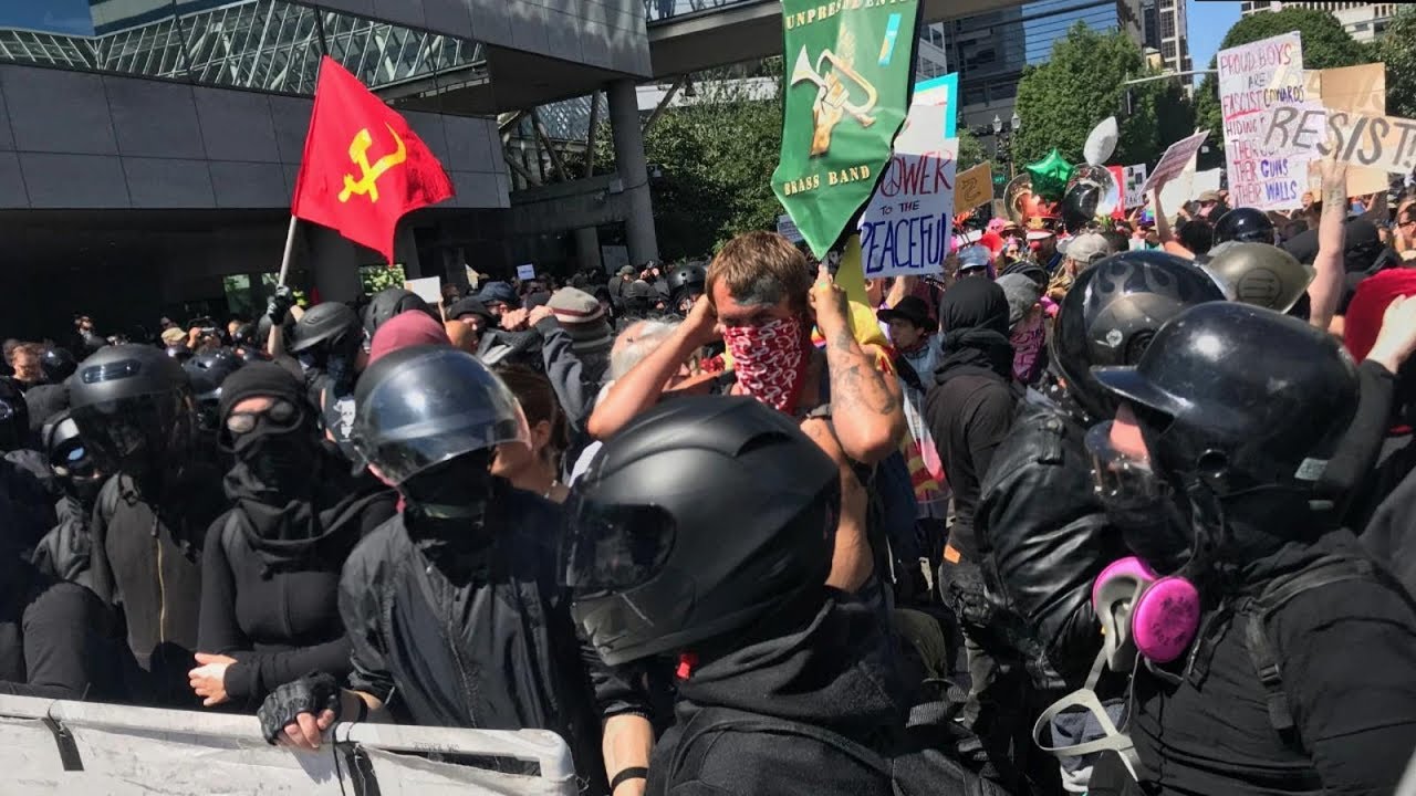 Portland antifa/right wing protests escalate to civil disturbance