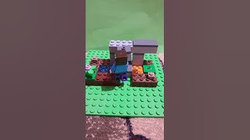 Lego Minecraft Steve Builds a Cobblestone Generator! #legominecraft #stopmotion #amogus #minecraft