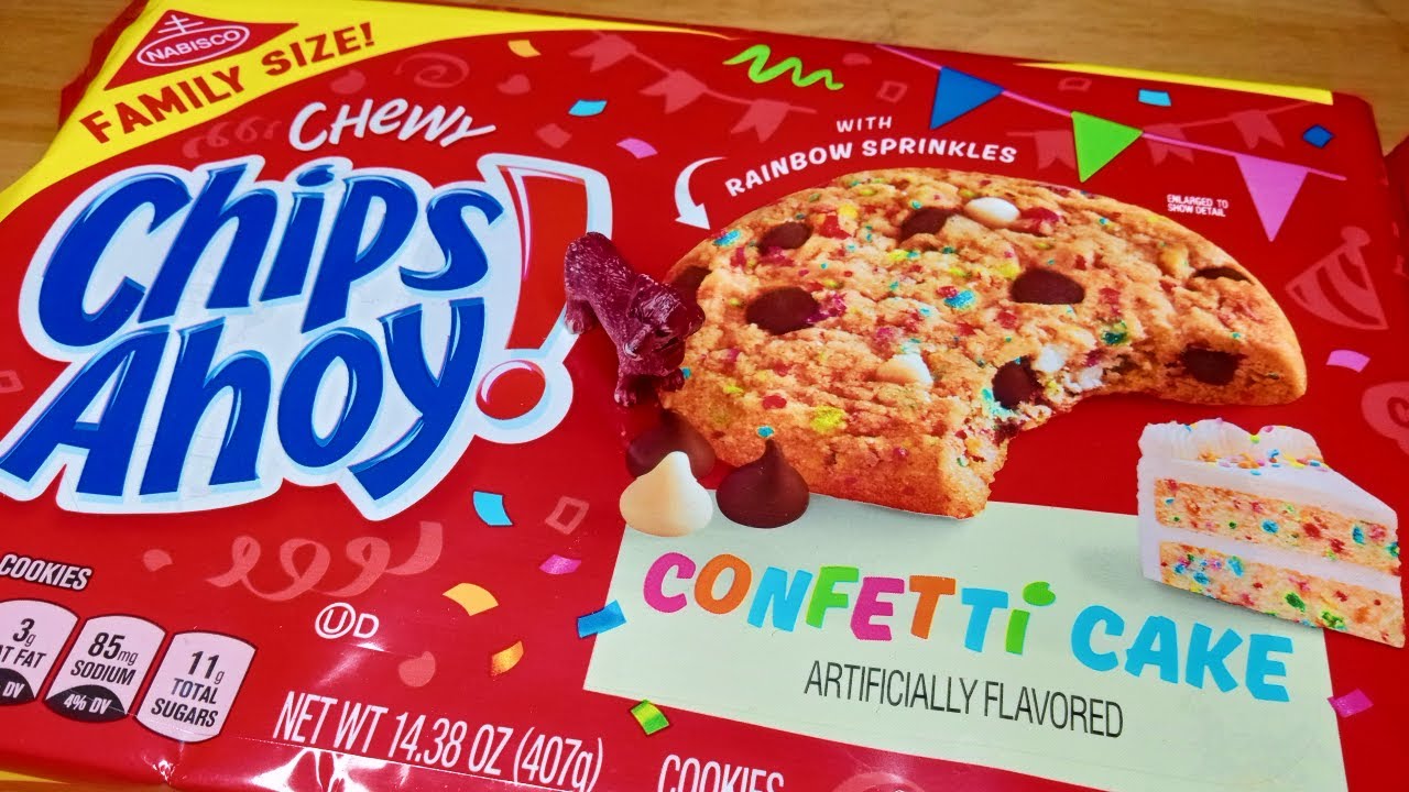 Unboxin Doxin Chewy Chips Ahoy! Confetti Cake Flavor With Rainbow