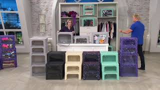 Periea Set of 4 Collapsible Storage Boxes (2) Large & (2) Medium Boxes on QVC