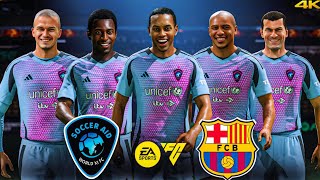 Ronaldinho, Zidane, R.Carlos, Pelé,  - All Legends | Soccer Aid Vs Barça | FC 25 Gameplay [4K-60]