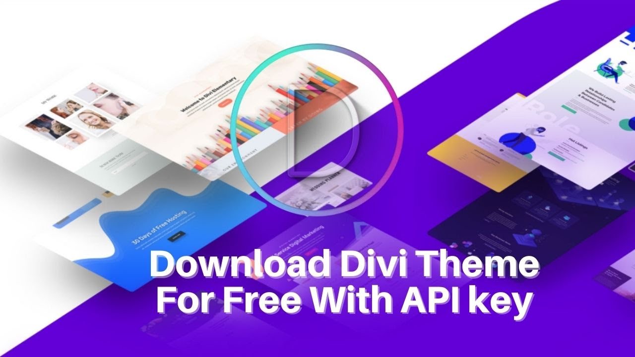 Divi Theme and Divi Page Builder with API key for lifetieme for free | Download Divi Theme for free