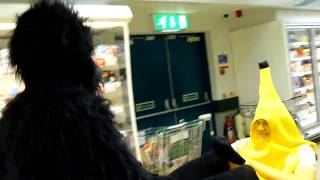 Gorilla tries to pay for a Banana!