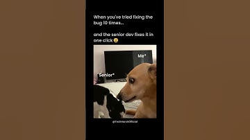 When You Can’t Fix The BUG But SENIOR Dev Does It Instantly 😭 #shorts