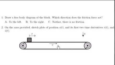 Ice Block Sliding on a Belt - Engineering Dynamics Notes & Problems