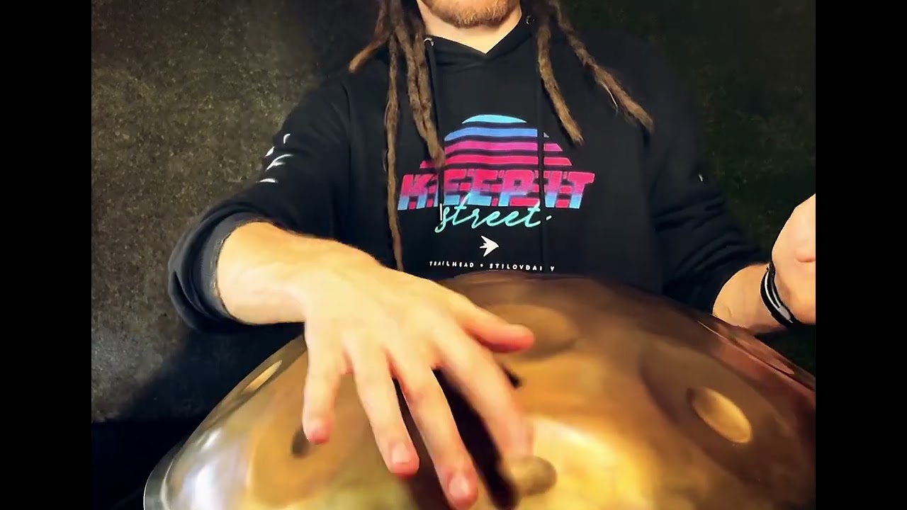 F# integralight scale 10 notes Chill Radar handpan, stainless steel
