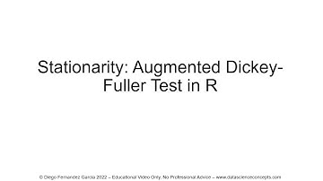 Stationarity. Augmented Dickey-Fuller Test in R